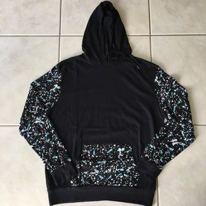 Blue Crown Splatter Lightweight Pullover Hoodie